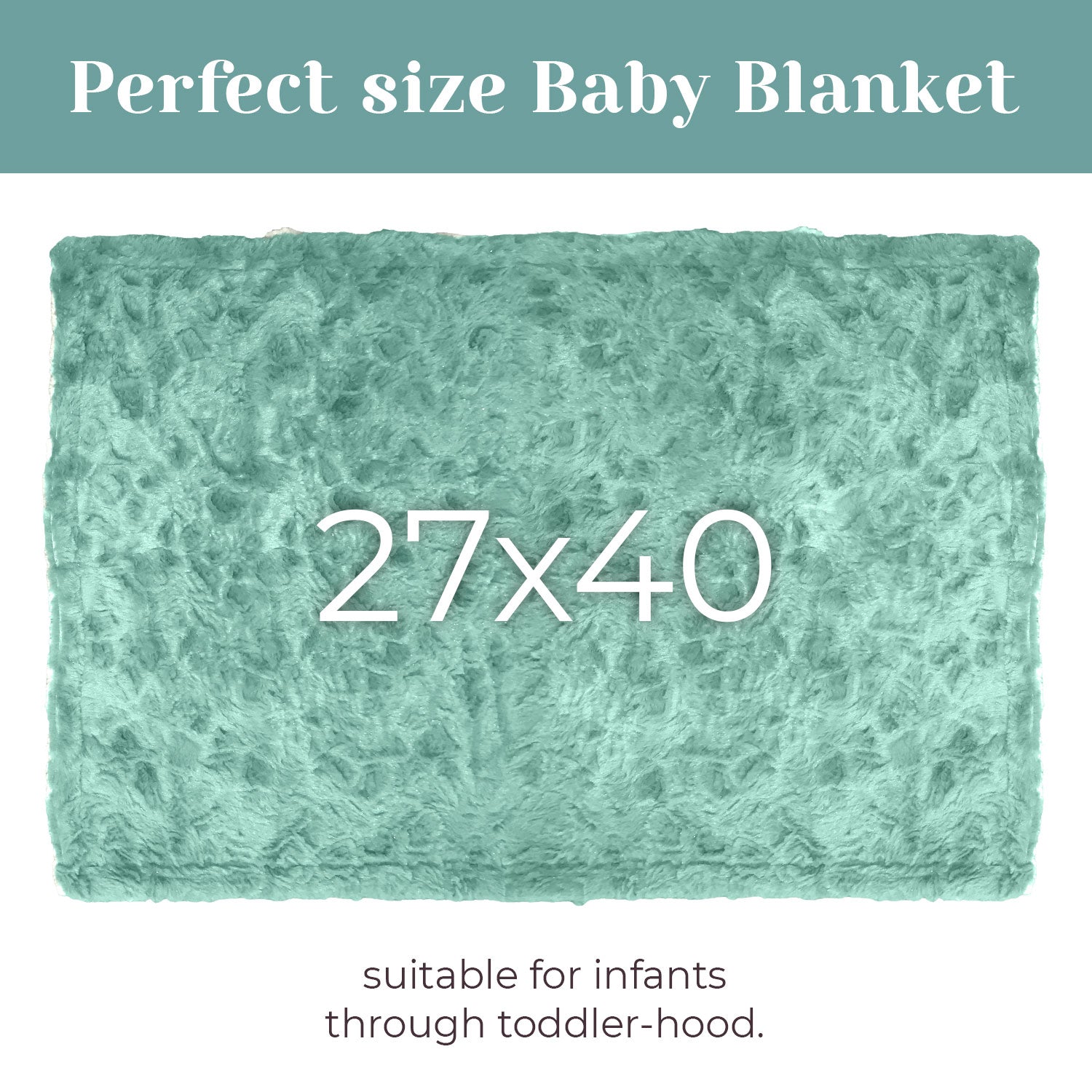 Personalized Baby Blanket Luxury Faux Fur Baby Blanket Opal Blue